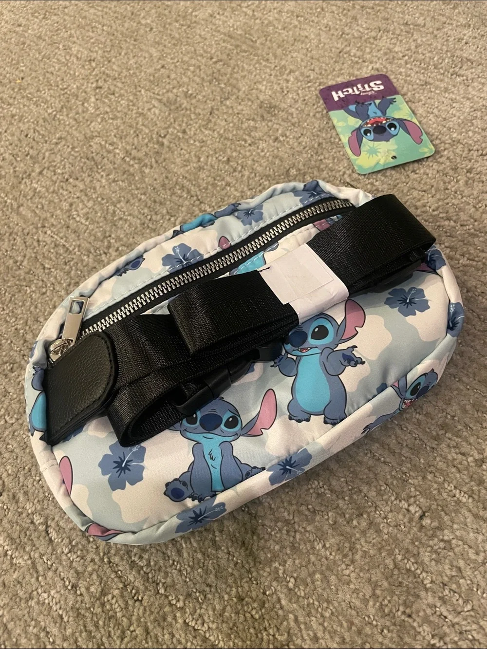 Disney Lilo & Stitch Blue Floral Kids Pouch